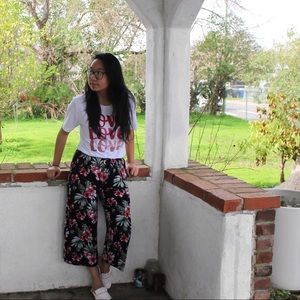Pants - Floral Wide Leg Pants Pants - Floral Wide Leg Pants